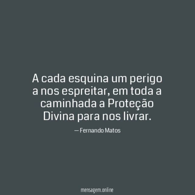 A cada esquina um perigo a nos espreitar