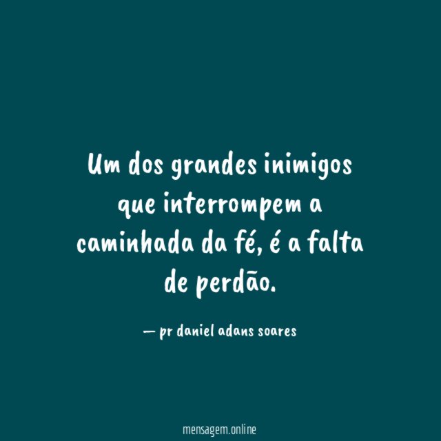 Um dos grandes inimigos que interrompem a caminhada da fé