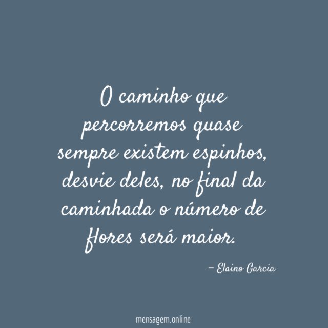 O caminho que percorremos quase sempre existem espinhos