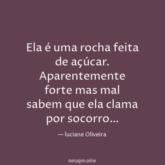 Ela é uma rocha feita de açúcar
