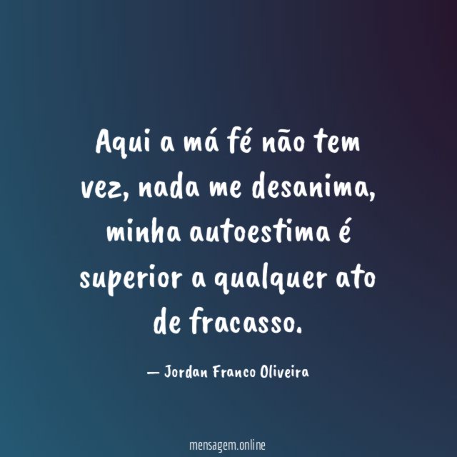 Aqui a má fé não tem vez