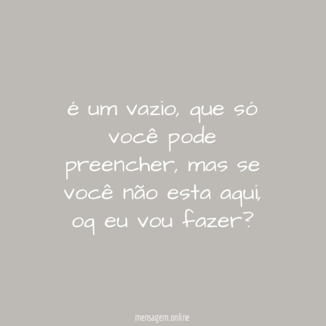 é um vazio
