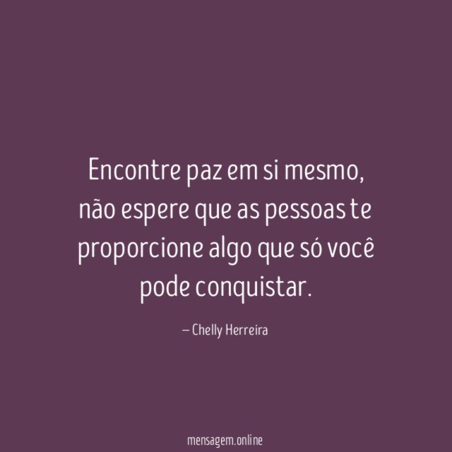 Encontre paz em si mesmo