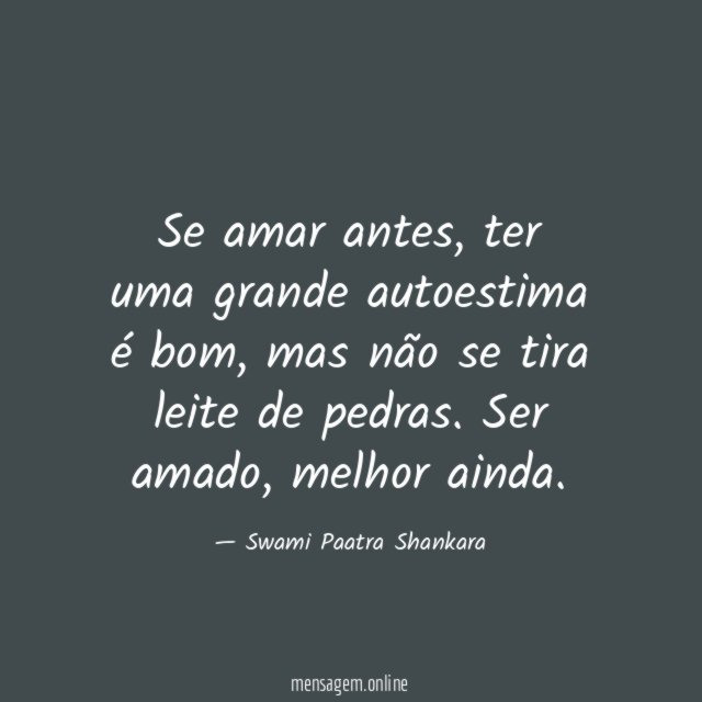Se amar antes