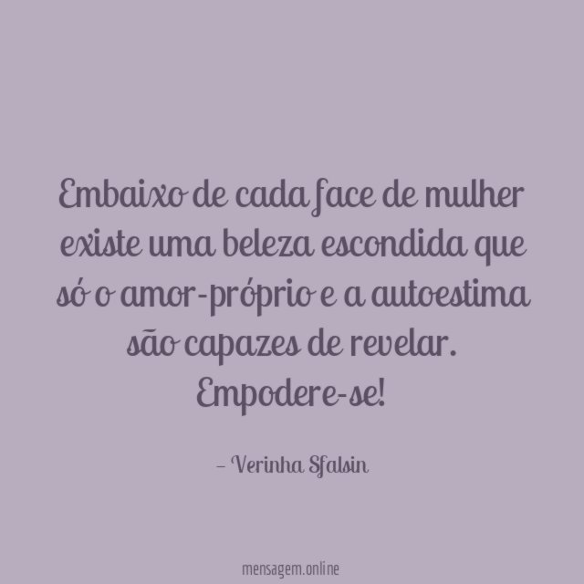 Embaixo de cada face de mulher existe uma