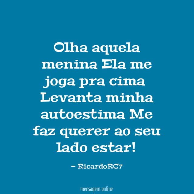 Olha aquela menina Ela me joga pra cima Levanta minha