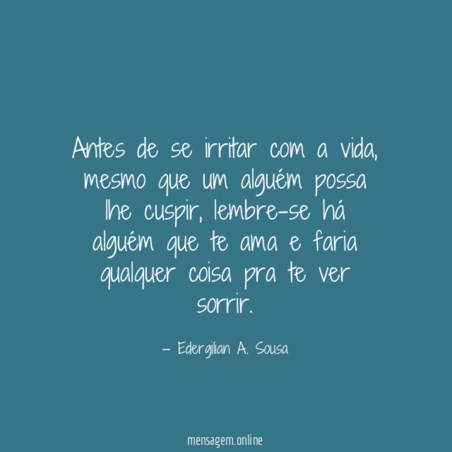 Antes de se irritar com a vida