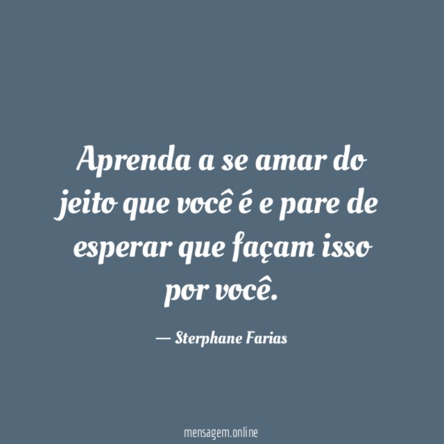 Aprenda a se amar do jeito que você