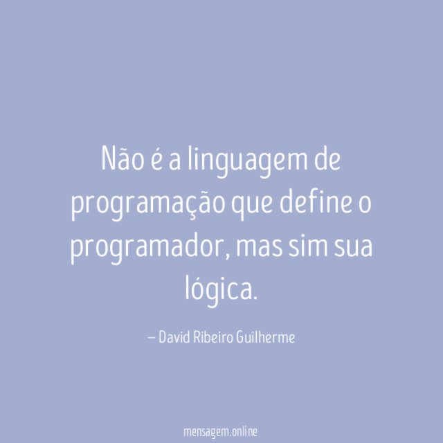 Não é a linguagem de programação que define o programador