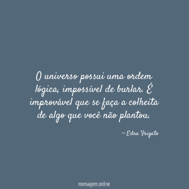 O universo possui uma ordem lógica