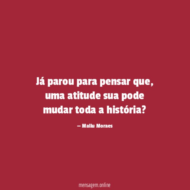 Já parou para pensar que
