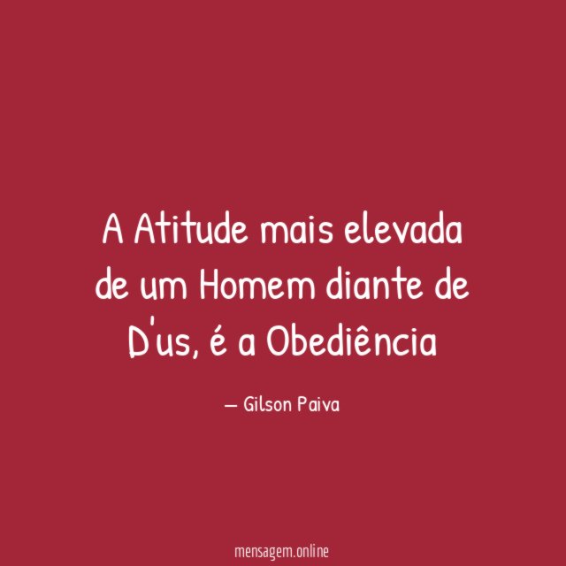 A Atitude mais elevada de um Homem diante de D'us