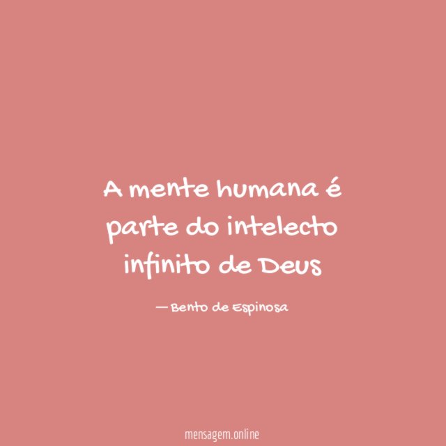 A mente humana é parte do intelecto infinito de Deus
