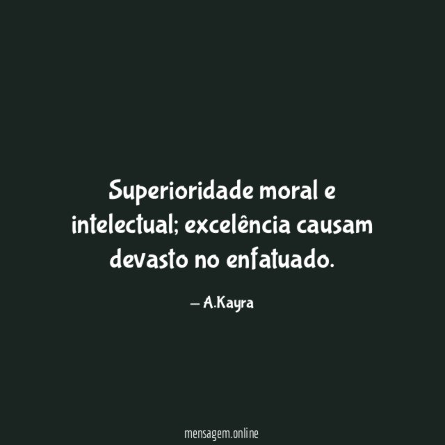 Superioridade moral e intelectual