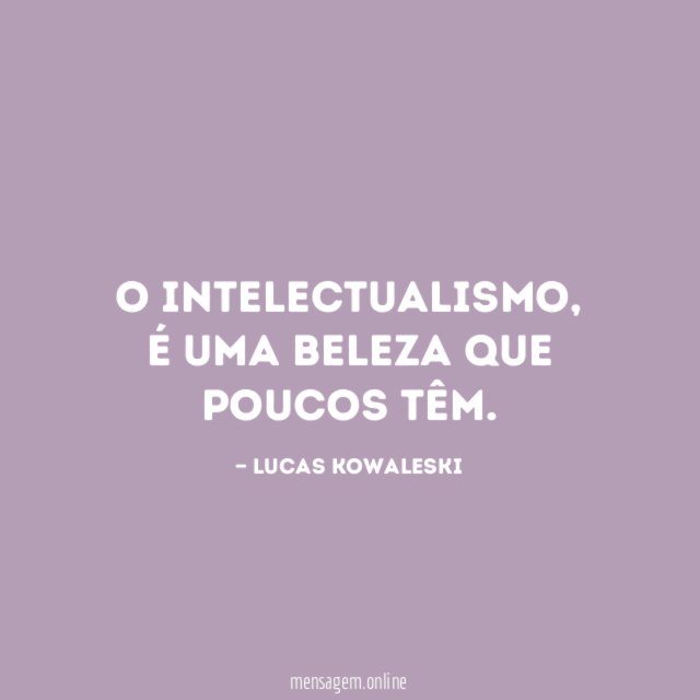 O intelectualismo