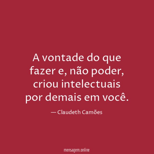 A vontade do que fazer