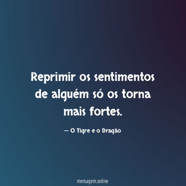 Reprimir os sentimentos de alguém só os torna mais fortes