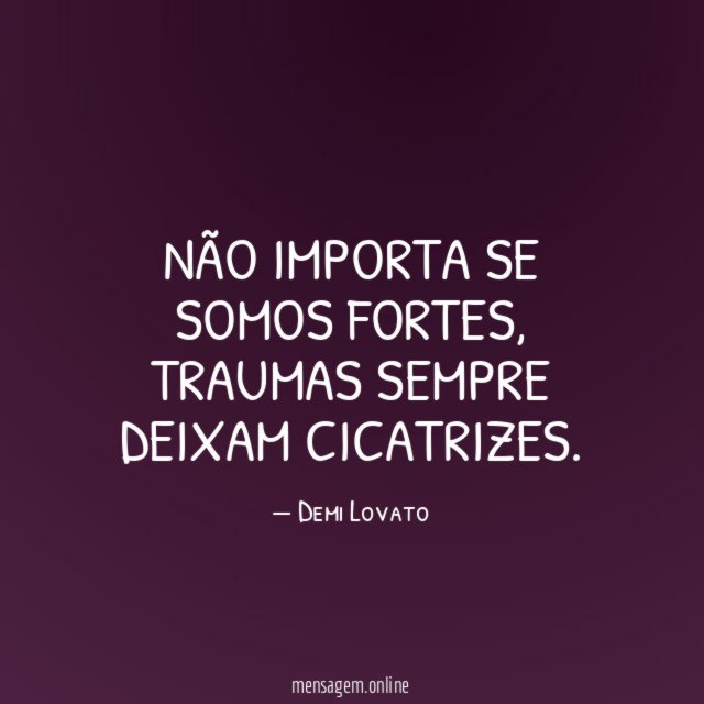 Não importa se somos fortes