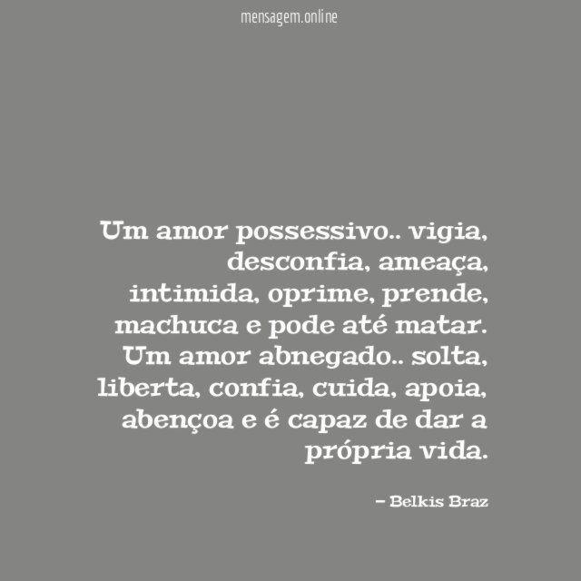 Um amor possessivo