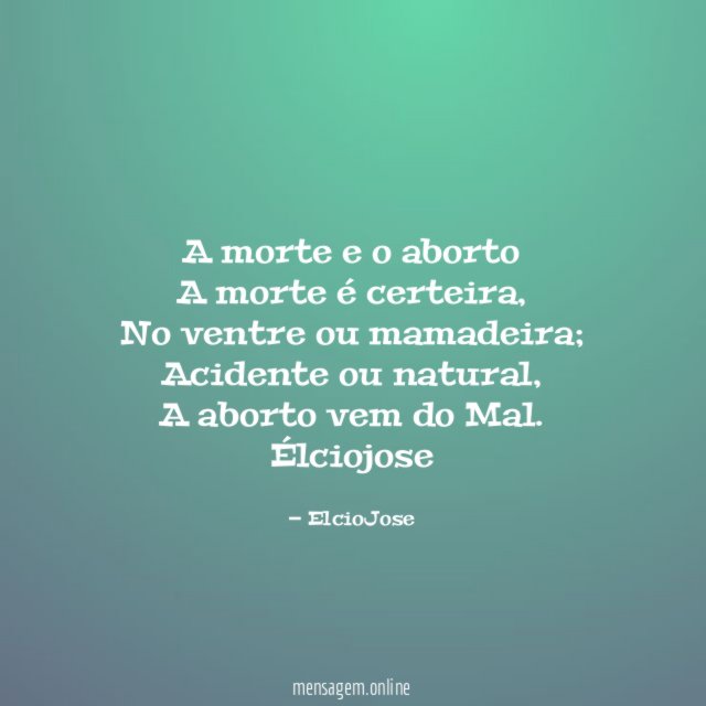 A morte e o aborto