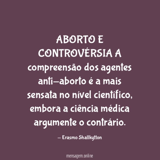 ABORTO E CONTROVÉRSIA