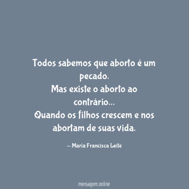 Todos sabemos que aborto é um pecado