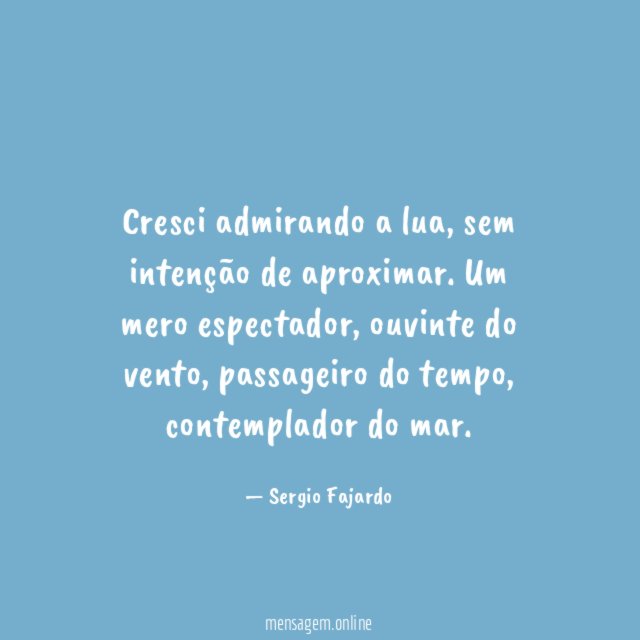 Cresci admirando a lua