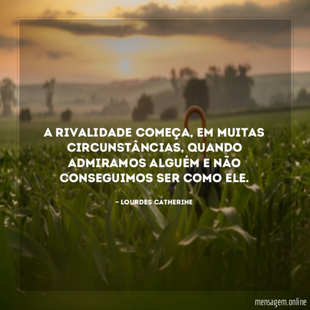 A rivalidade começa
