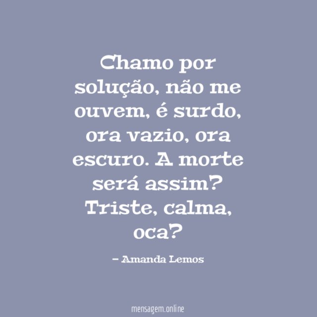 Chamo por solução