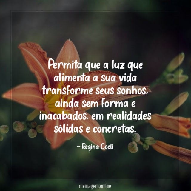 Permita que a luz que alimenta a sua vida transforme seus sonhos