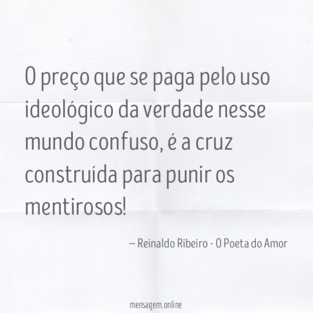 O preço que se paga pelo uso ideológico