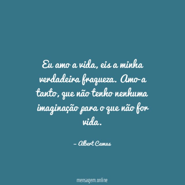 Eu amo a vida