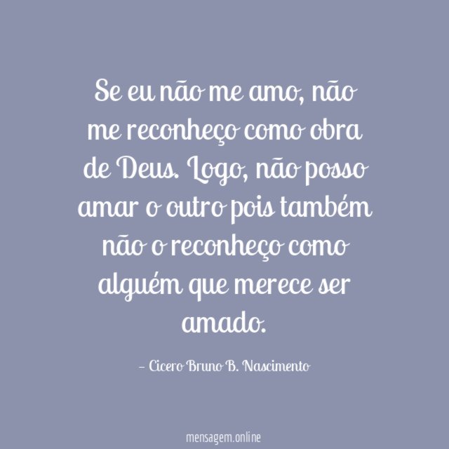 Se eu não me amo