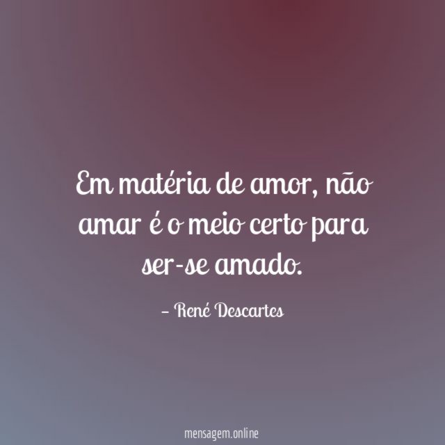 Em matéria de amor