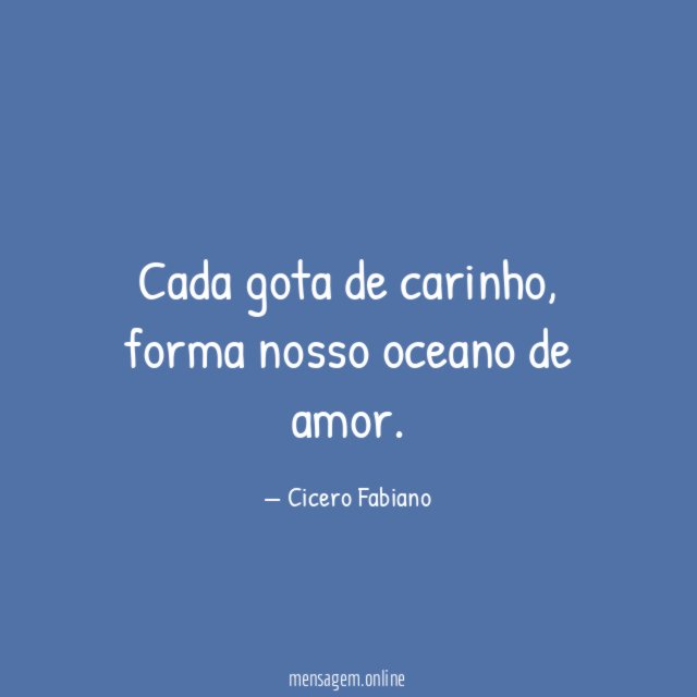 Cada gota de carinho