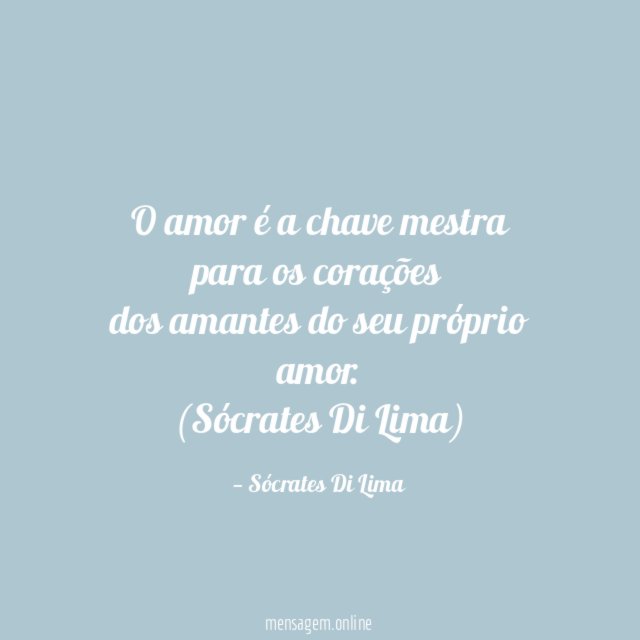 O amor é a chave mestra para os