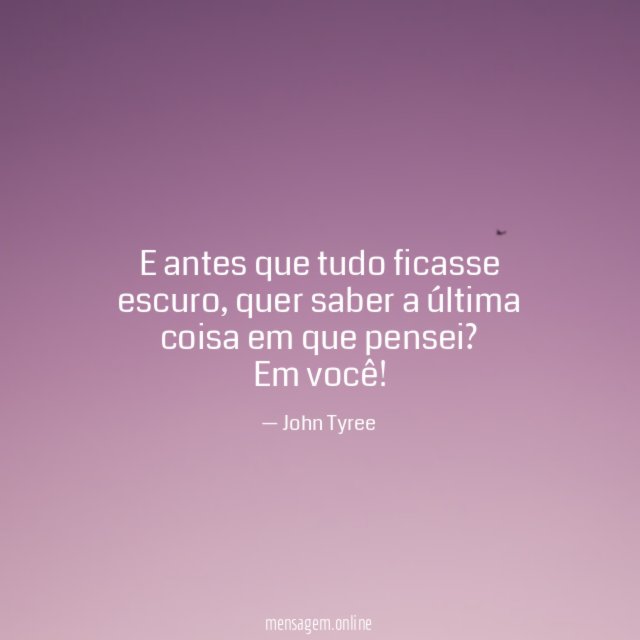 E antes que tudo ficasse escuro