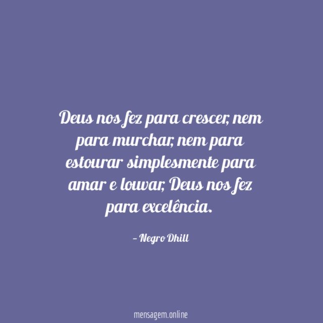 Deus nos fez para crescer