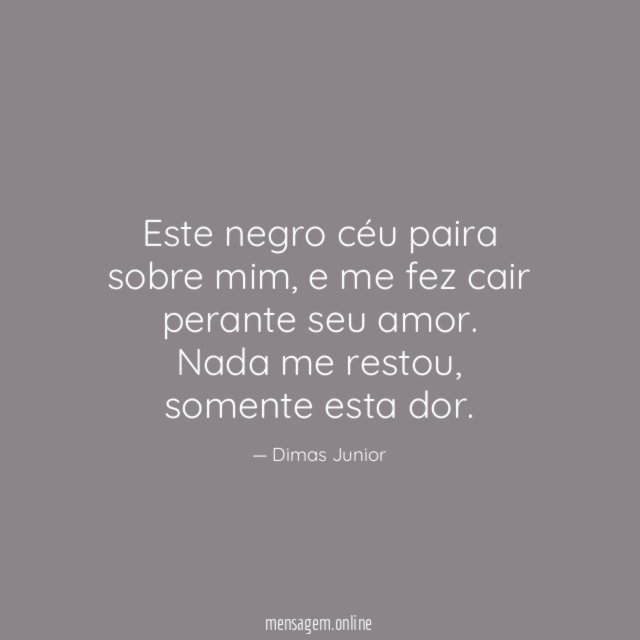 Este negro céu paira sobre mim