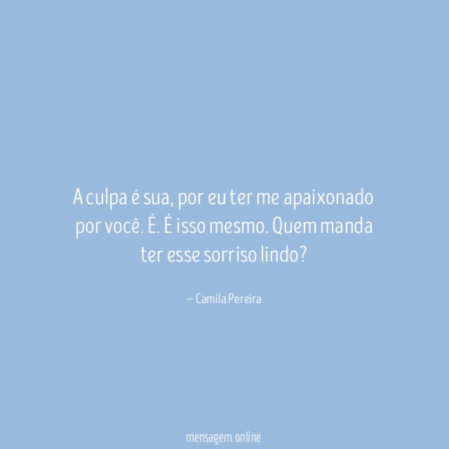 A culpa é sua