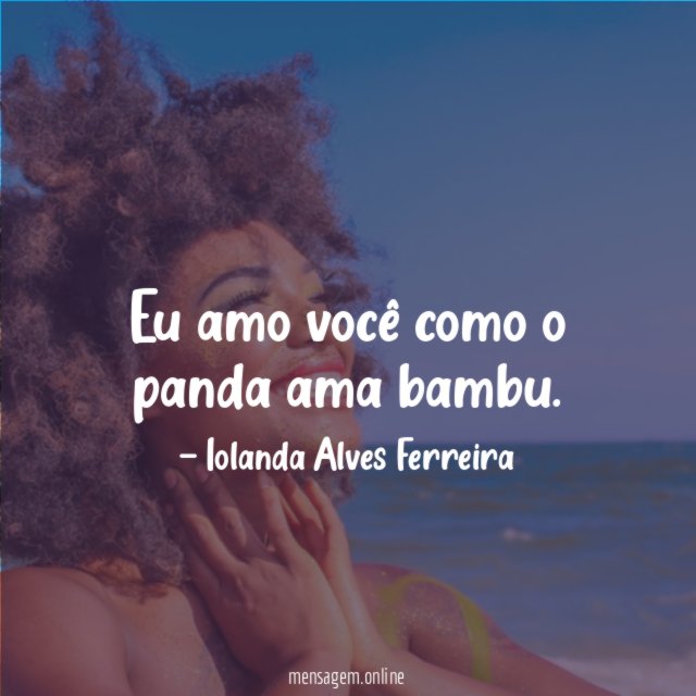 Eu amo você como o panda ama bambu