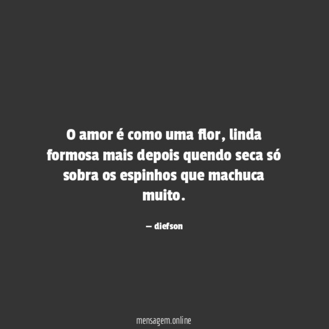 O amor é como uma flor