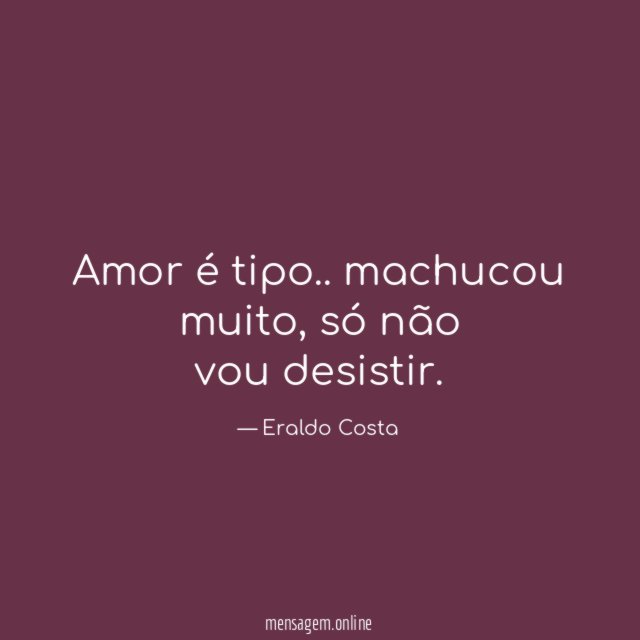 Amor é tipo
