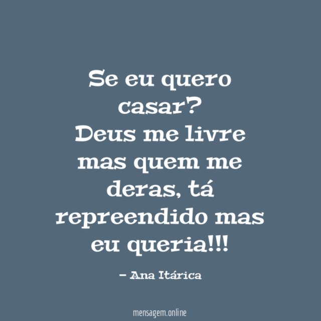Se eu quero casar