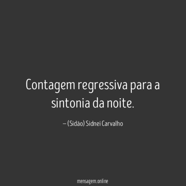 Contagem regressiva para a sintonia da noite