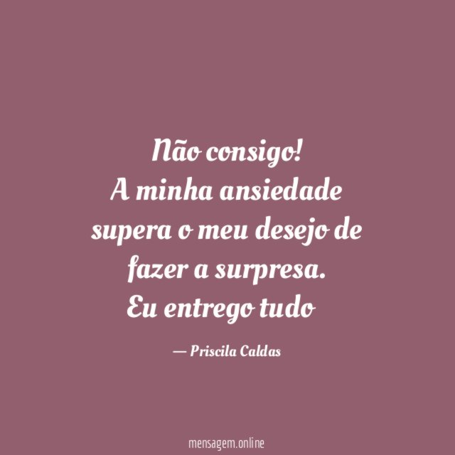 Não consigo