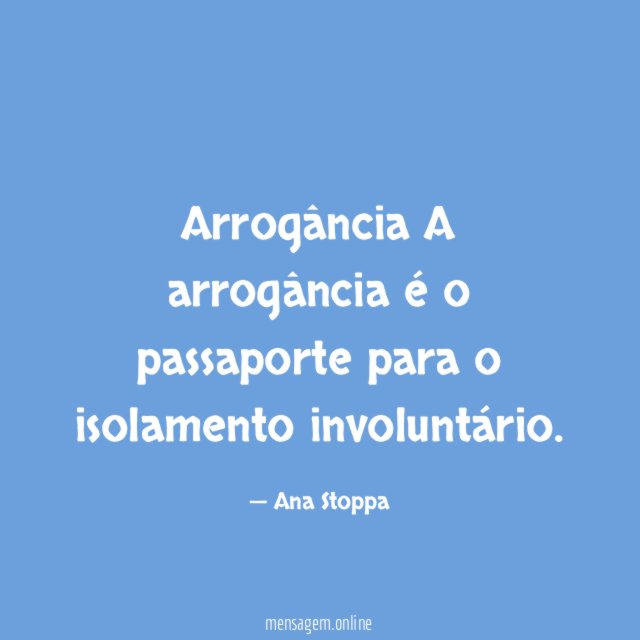 Arrogância