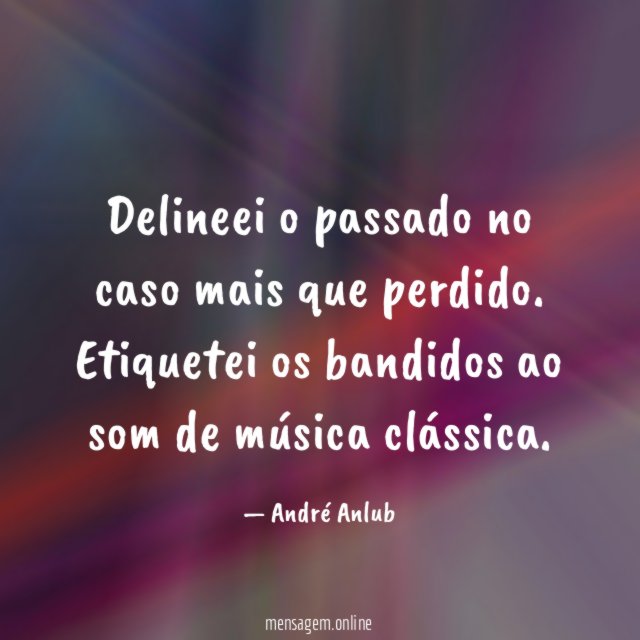 Delineei o passado no caso mais que perdido