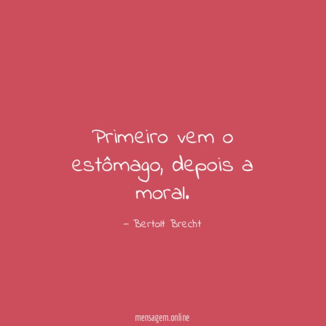 Primeiro vem o estômago