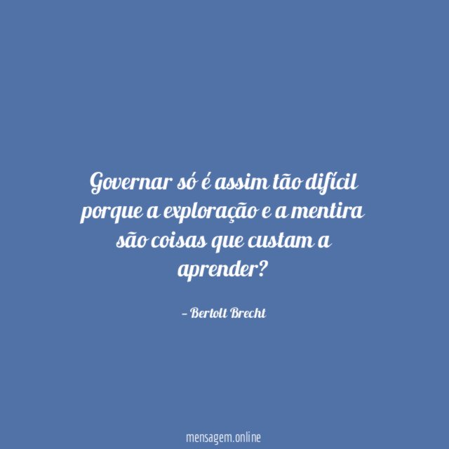 Governar só é assim tão difícil porque a